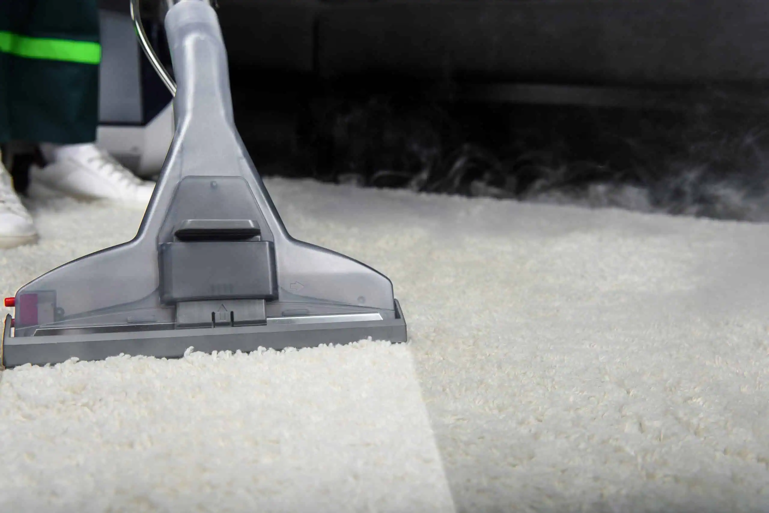 Commercial carpet cleaning in an office