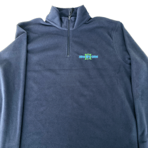 Navy Half-Zip Fleece Top