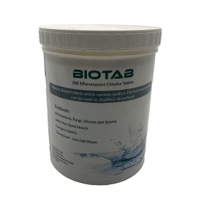 Bio Tab Effervescent Chlorine -  3 gram tablets - Tub of 200 tablets